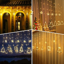 Load image into Gallery viewer, Beauenty Christmas Curtain Fairy Lights – Magical Holiday Lighting
