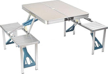 Load image into Gallery viewer, Aluminum Folding Camping Picnic Table with 4 Seats