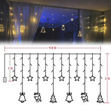 Load image into Gallery viewer, Beauenty Christmas Curtain Fairy Lights – Magical Holiday Lighting