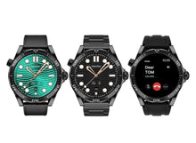 Load image into Gallery viewer, Haino Teko Germany RW48 Smart Watch with AMOLED Display – 3 Interchangeable Straps, Black