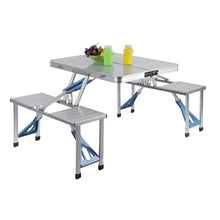 Load image into Gallery viewer, Aluminum Folding Camping Picnic Table with 4 Seats