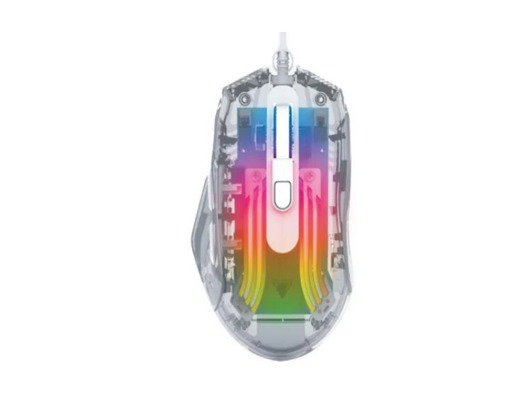 Transparent Gaming Mouse – RGB Wireless DPI Ergonomic