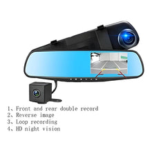 Load image into Gallery viewer, Mirror Dash Camera Front and Rear 1080P Full HD Video