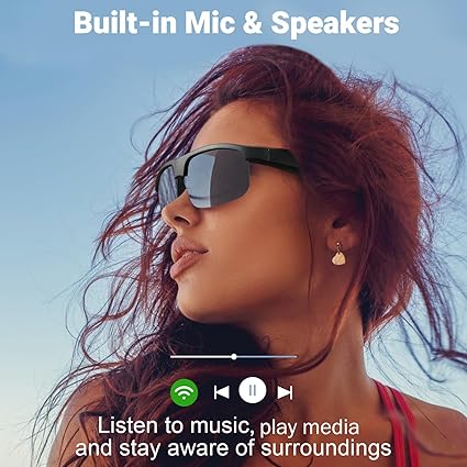 Bluetooth Smart Sunglasses – Wireless Audio Music Glasses