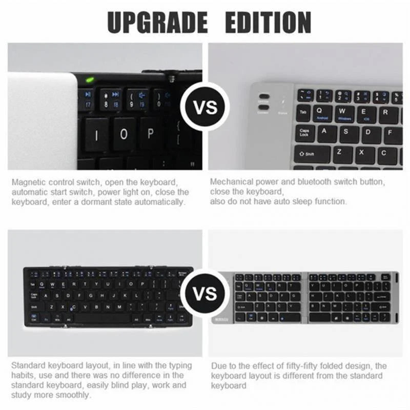 Pocket, Folding, Keyboard, Bluetooth, Travel, Slim