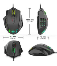 Load image into Gallery viewer, Red, Dragon, M908, One-Hander, Macro, Mouse, Gaming
