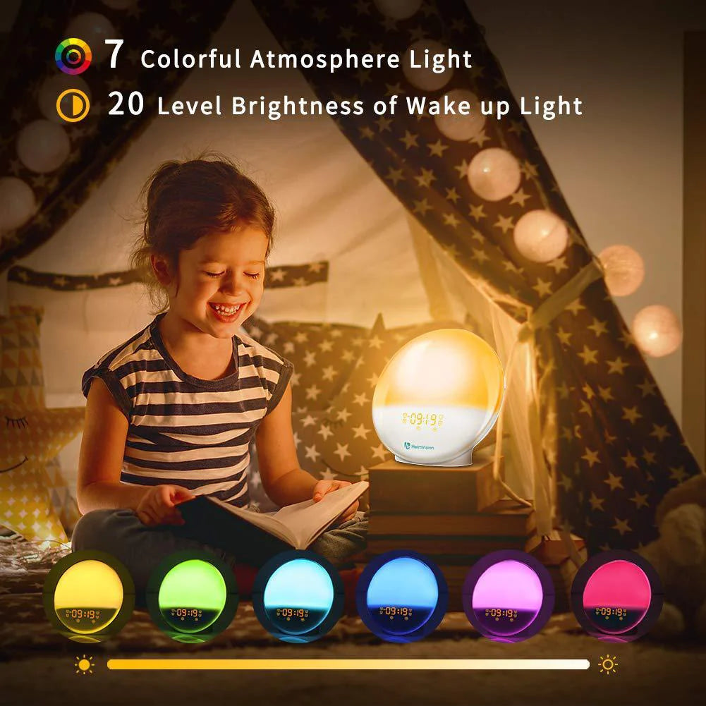 Smart APP WiFi 7-Color Digital Wake-Up Alarm Clock