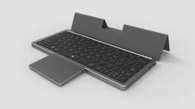 Load image into Gallery viewer, Three-in-one Wireless Bluetooth Touch Pad Wireless Keyboard Leather Sheath Stand Ipad Mobile Phone Universal