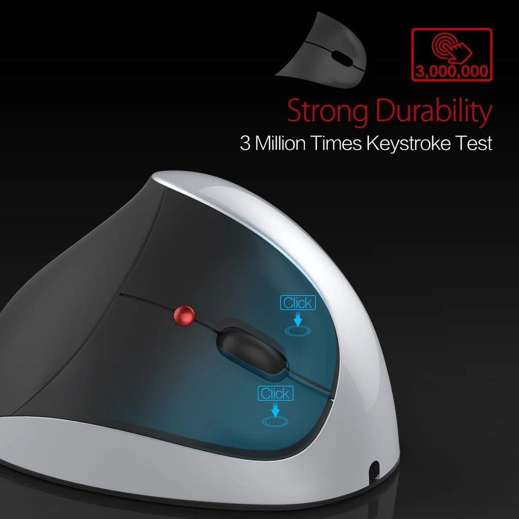 Vertical, Wireless, Ergonomic, Mouse, Rechargeable, USB