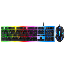 Load image into Gallery viewer, Wired, Rainbow, Backlit, USB, Gaming, Keyboard, Ergonomic